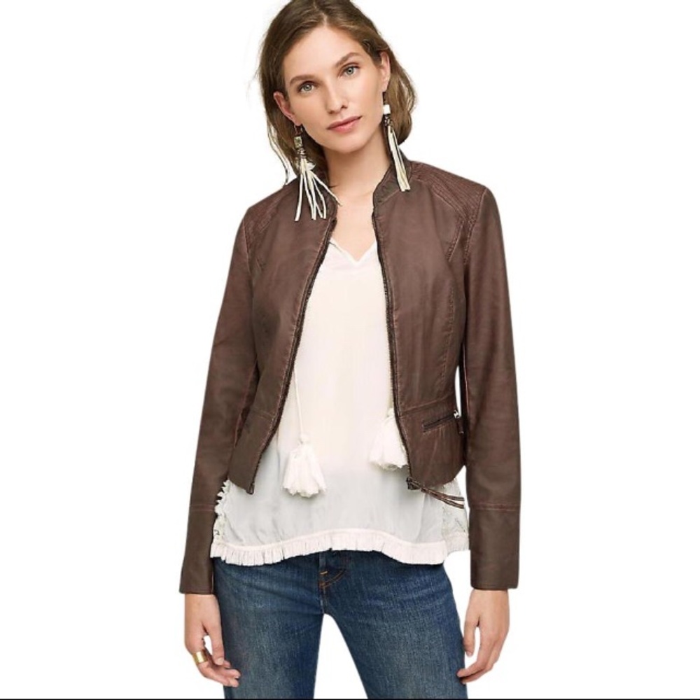 Anthropologie Vegan Leather Jacket